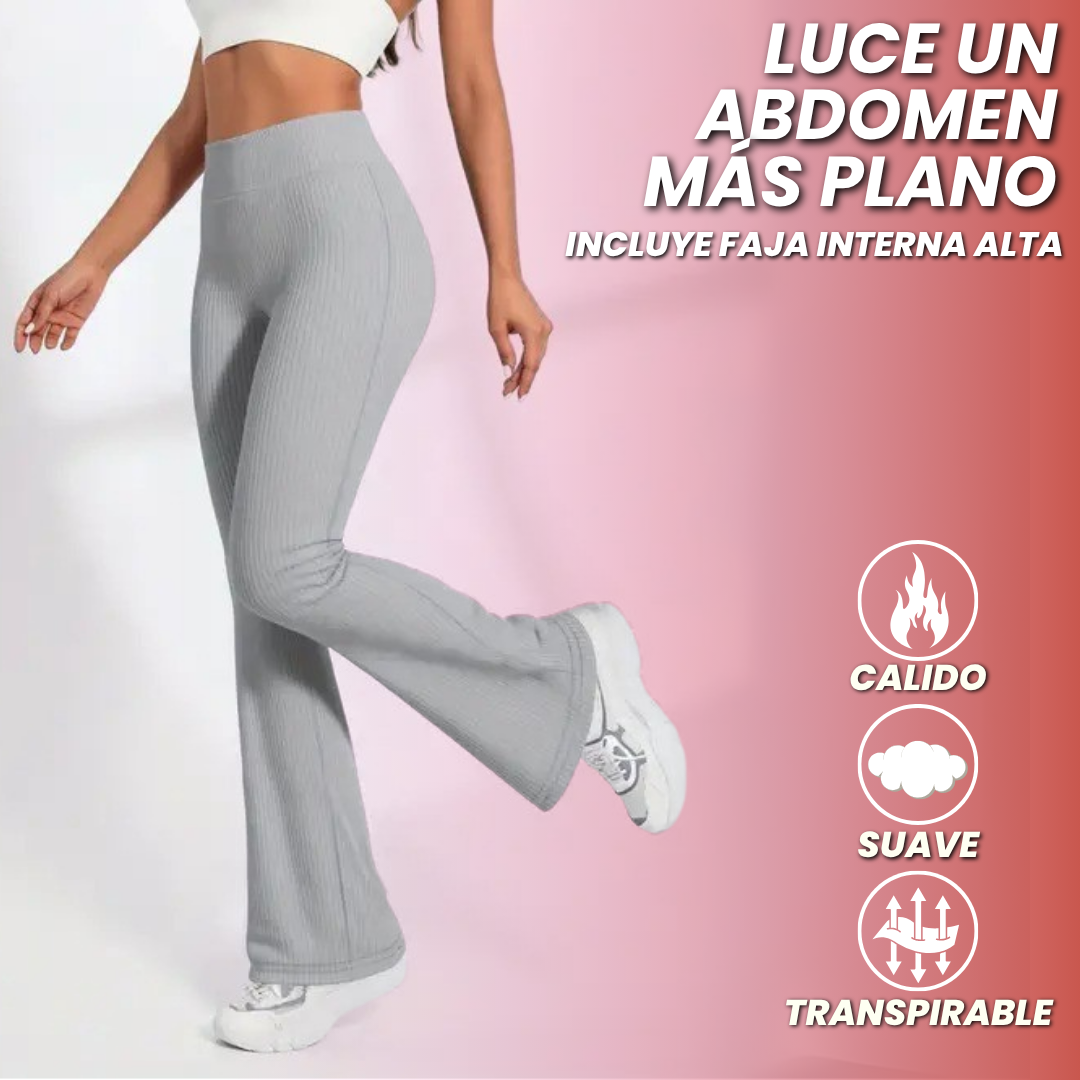 LEGGINGS ACAMPANADOS CON FAJA INTERNA ALTA
