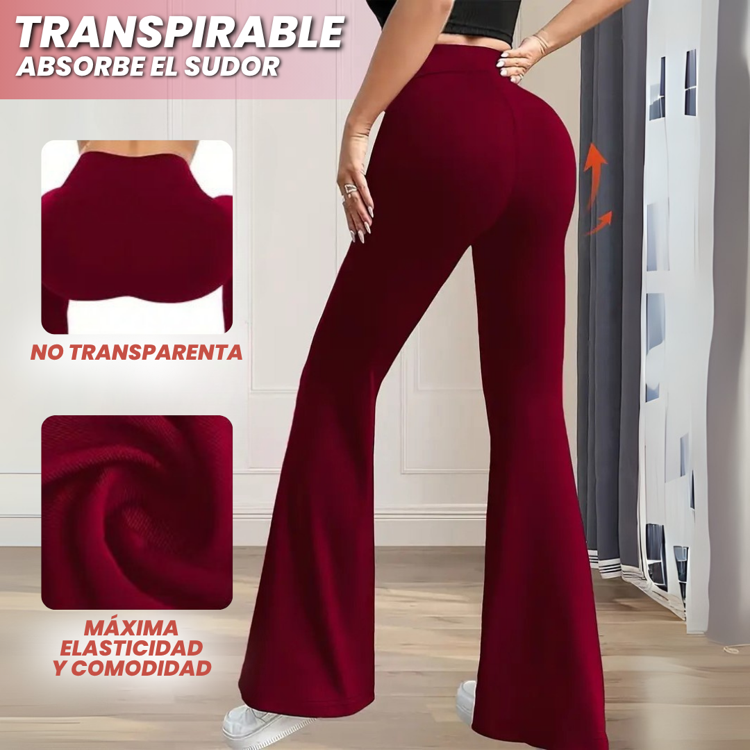 LEGGINGS ACAMPANADOS CON FAJA INTERNA ALTA