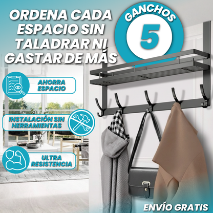COLGADOR PARA PUERTA | 5 GANCHOS