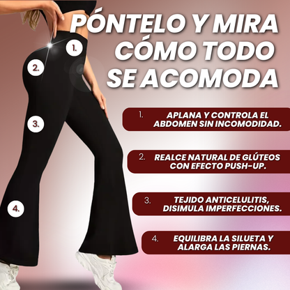 LEGGINGS ACAMPANADOS CON FAJA INTERNA ALTA