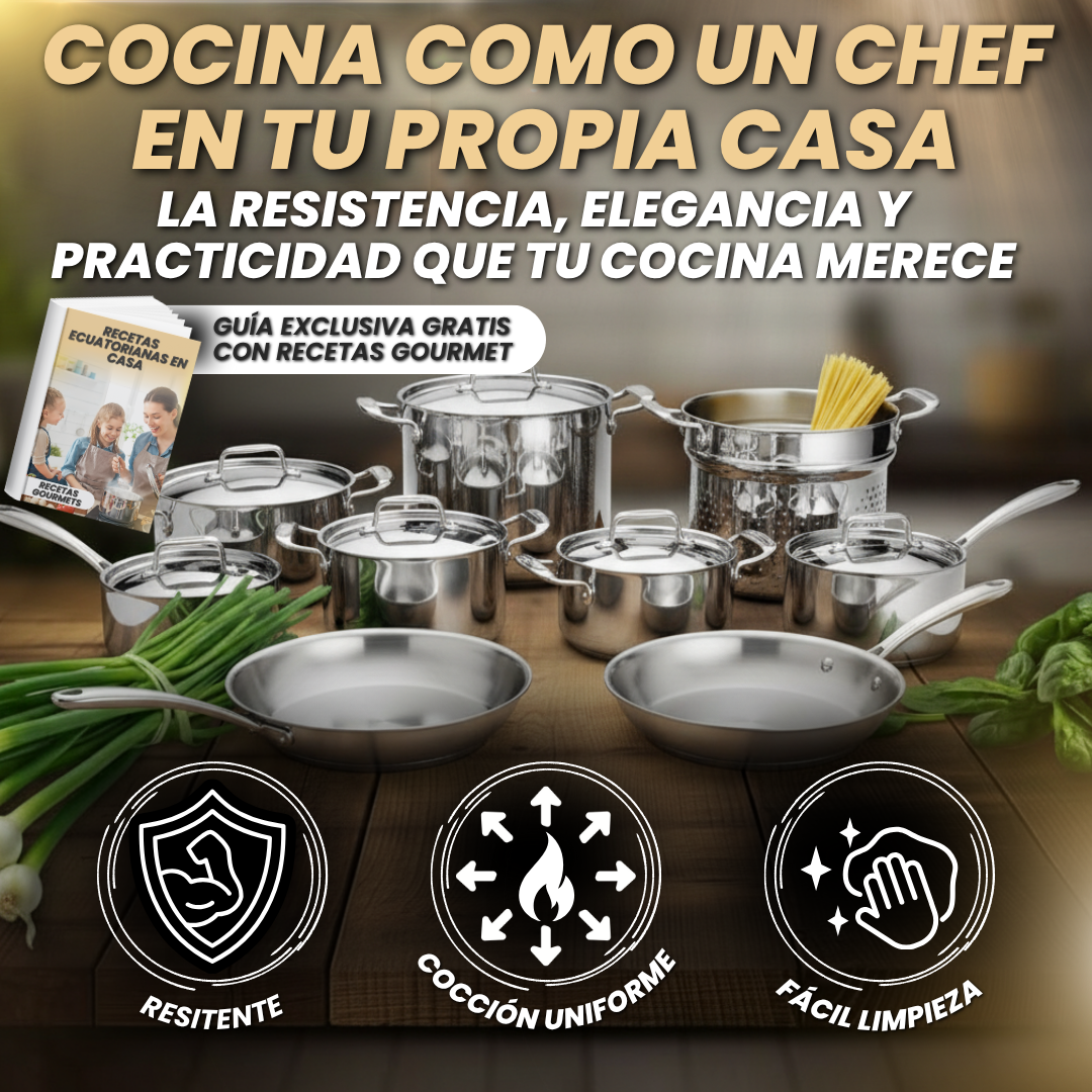 SET DE OLLAS DE ACERO INOXIDABLE