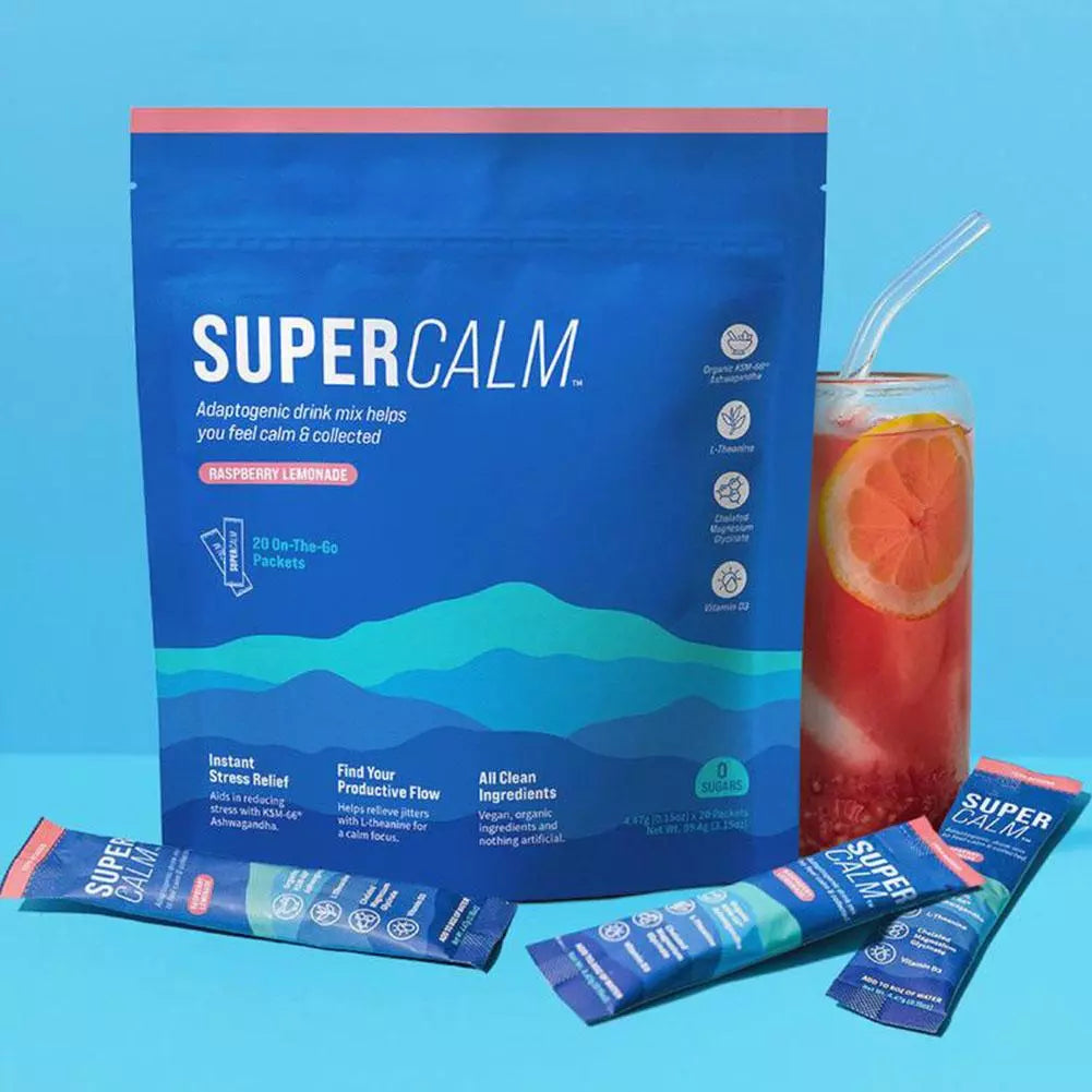 SuperCalm Nello™: Limonada de Frambuesa para Relajación y Enfoque – Equilibrio Natural