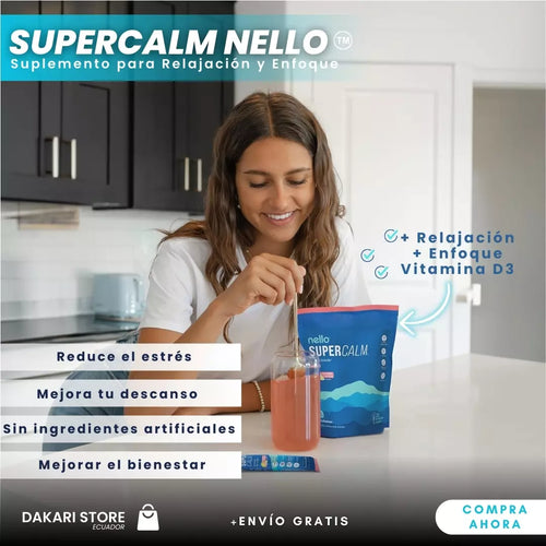 SuperCalm Nello™: Limonada de Frambuesa para Relajación y Enfoque – Equilibrio Natural
