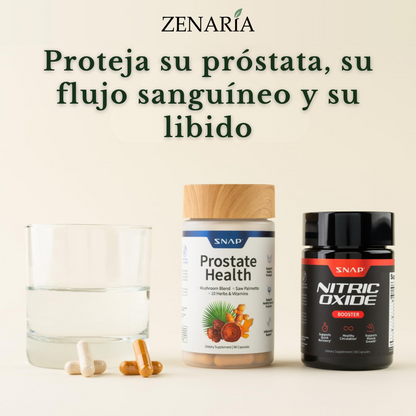 SNAP SUPPLEMENTS: APOYO A LA PRÓSTATA + REFUERZO DE ÓXIDO NÍTRICO